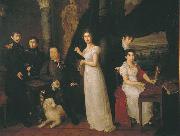 Vasily Tropinin Family portrait of counts Morkovs, oil painting artist